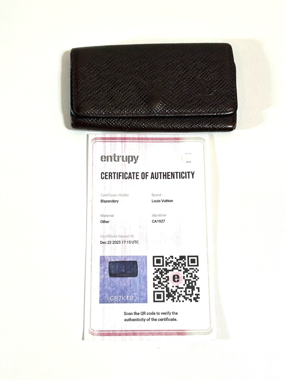Louis Vuitton Taiga Leather Key Case